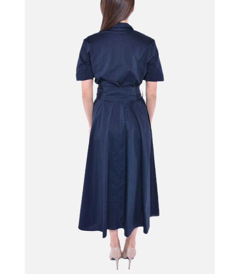 BELTED POPLIN SHIRT DRESS