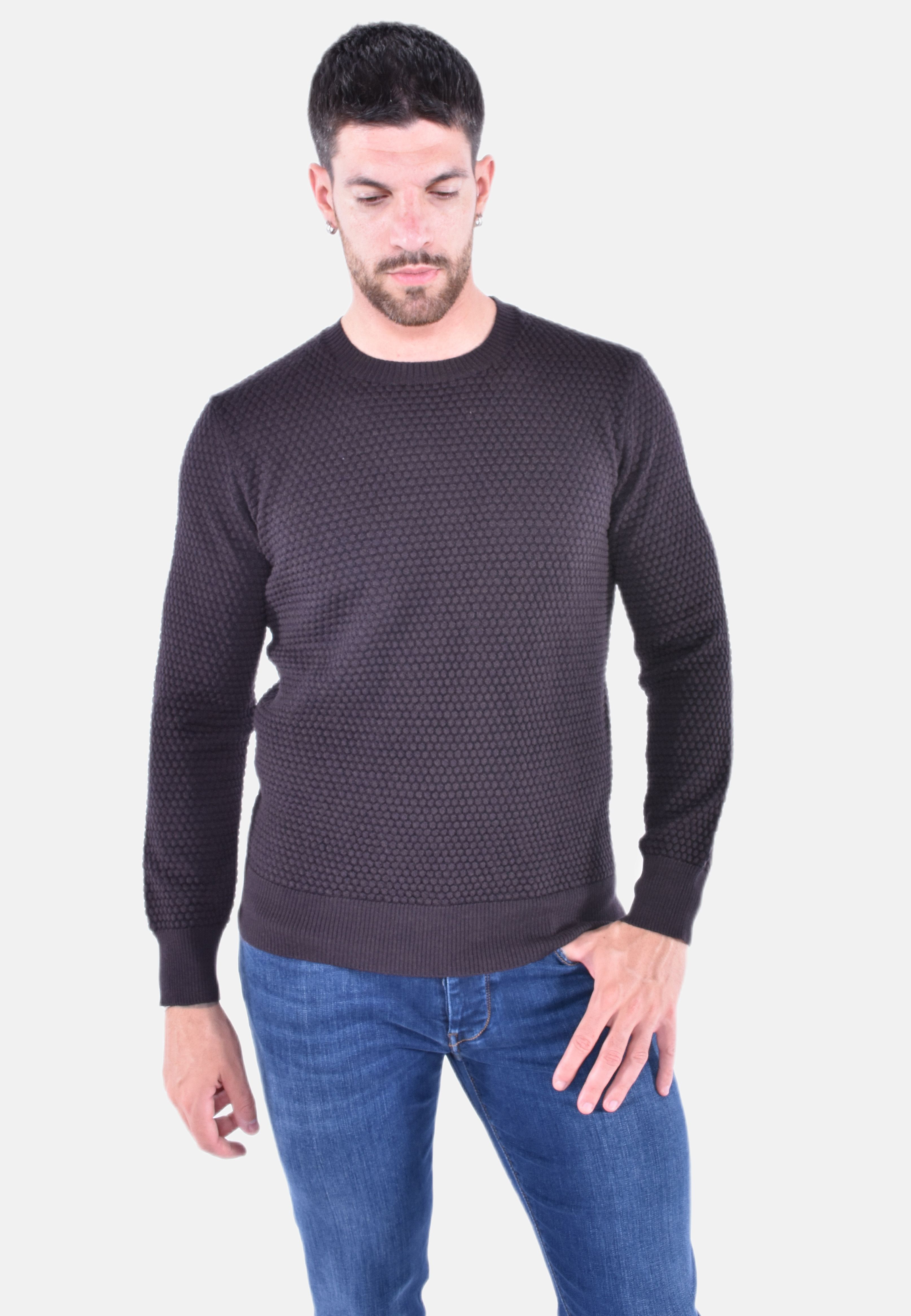 MAGLIONE GIROCOLLO IN FANTASIA