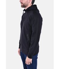 DIAGONAL RAISED FLEECE ZIPPED HOODED SWEATSHIRT