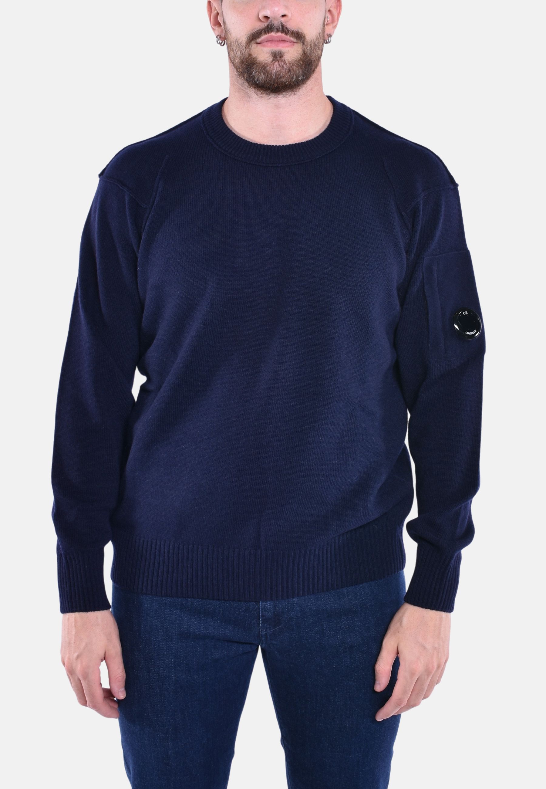 LAMBSWOOL GRS CREW NECK KNIT