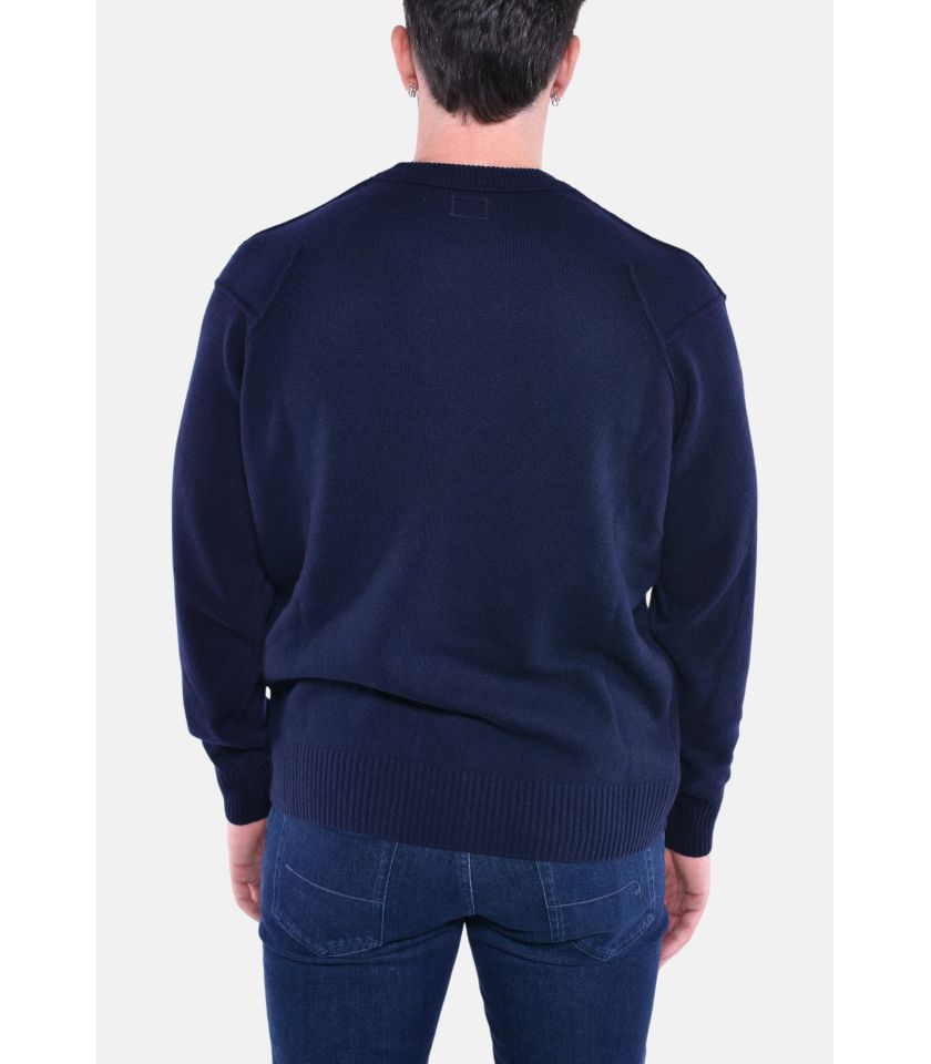 LAMBSWOOL GRS CREW NECK KNIT