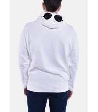 DIAGONAL RAISED FLEECE ZIPPED HOODED SWEATSHIRT