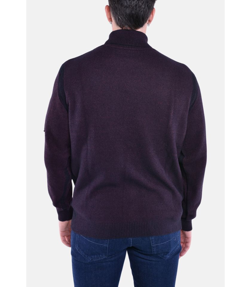 KNITWEAR TURTLE NECK IN FLEECE KNIT