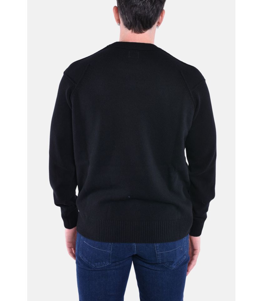 LAMBSWOOL GRS CREW NECK KNIT