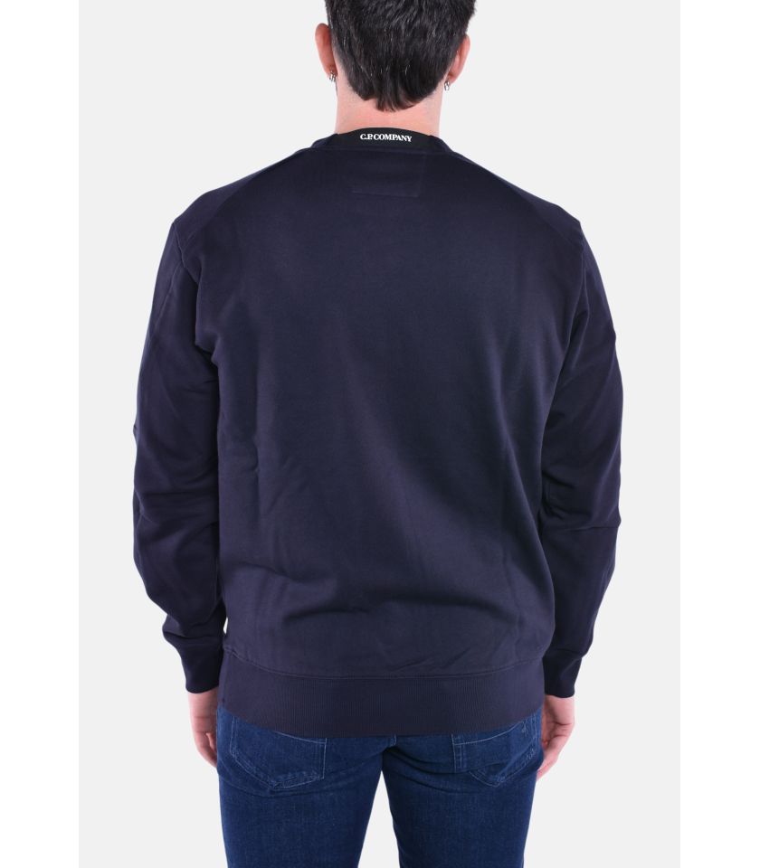 DIAGONAL RAISED FLEECE CREW NECK LENS SWEATSHIRT