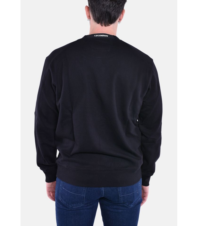 DIAGONAL RAISED FLEECE CREW NECK LENS SWEATSHIRT