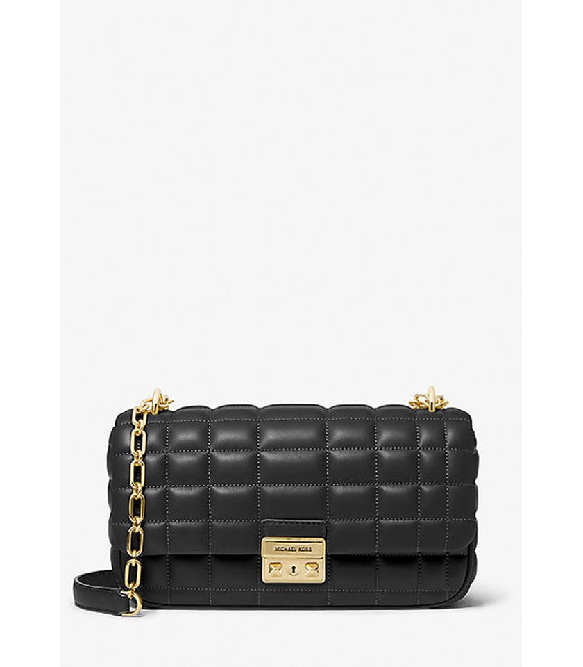 TRIBECA LARGE QUILTED LEATHER SHOULDER BAG