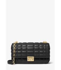 TRIBECA LARGE QUILTED LEATHER SHOULDER BAG