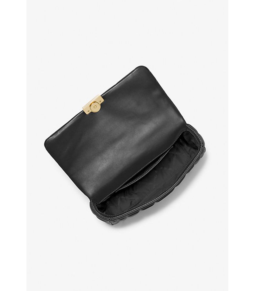 TRIBECA LARGE QUILTED LEATHER SHOULDER BAG