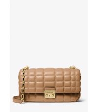 TRIBECA LARGE QUILTED LEATHER SHOULDER BAG