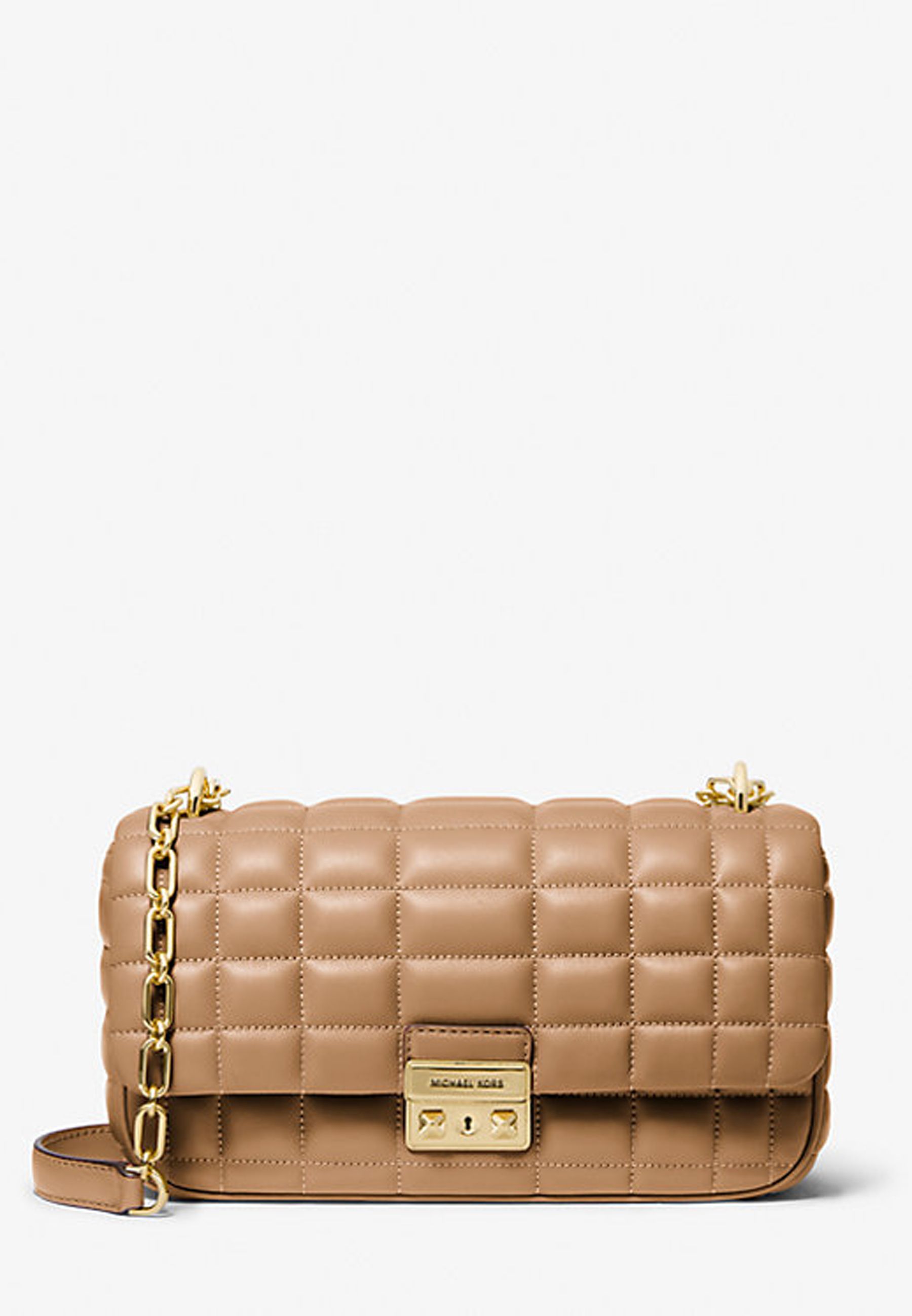 TRIBECA LARGE QUILTED LEATHER SHOULDER BAG