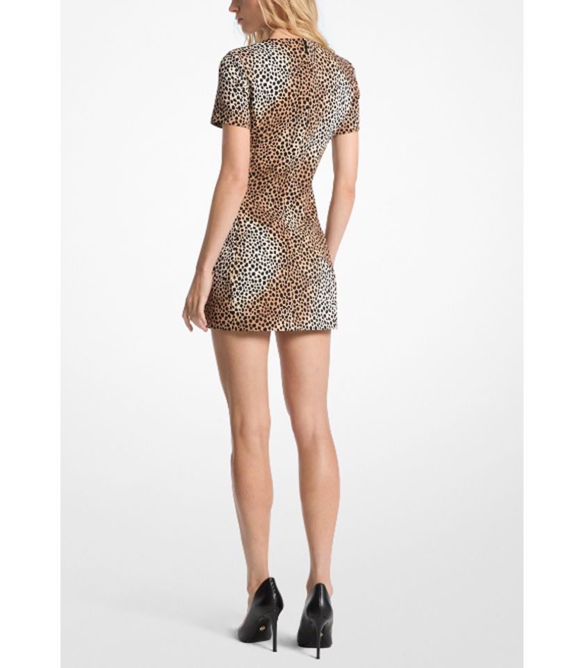 CHEETAH SHIFT MINI DRESS