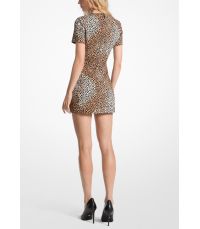 CHEETAH SHIFT MINI DRESS