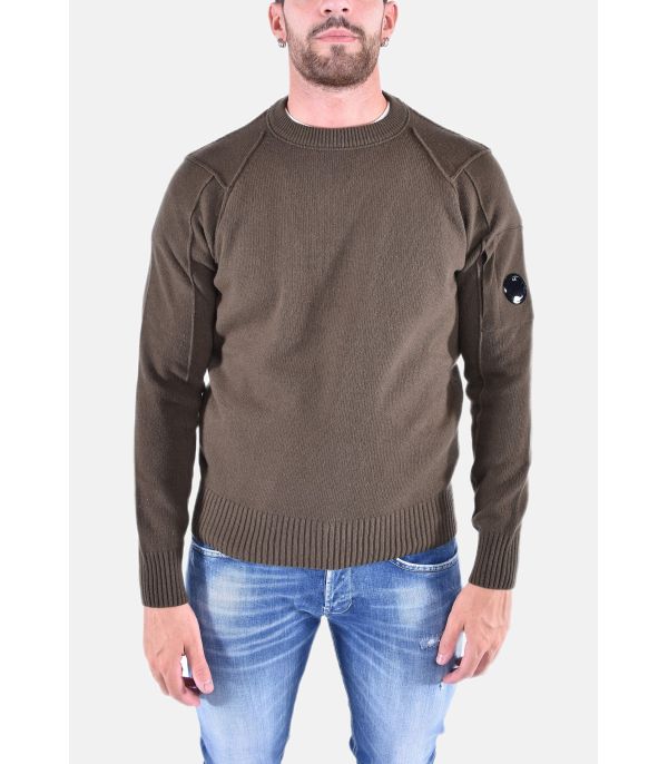 LAMBSWOOL GRS CREW NECK KNIT