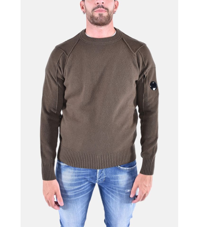 LAMBSWOOL GRS CREW NECK KNIT