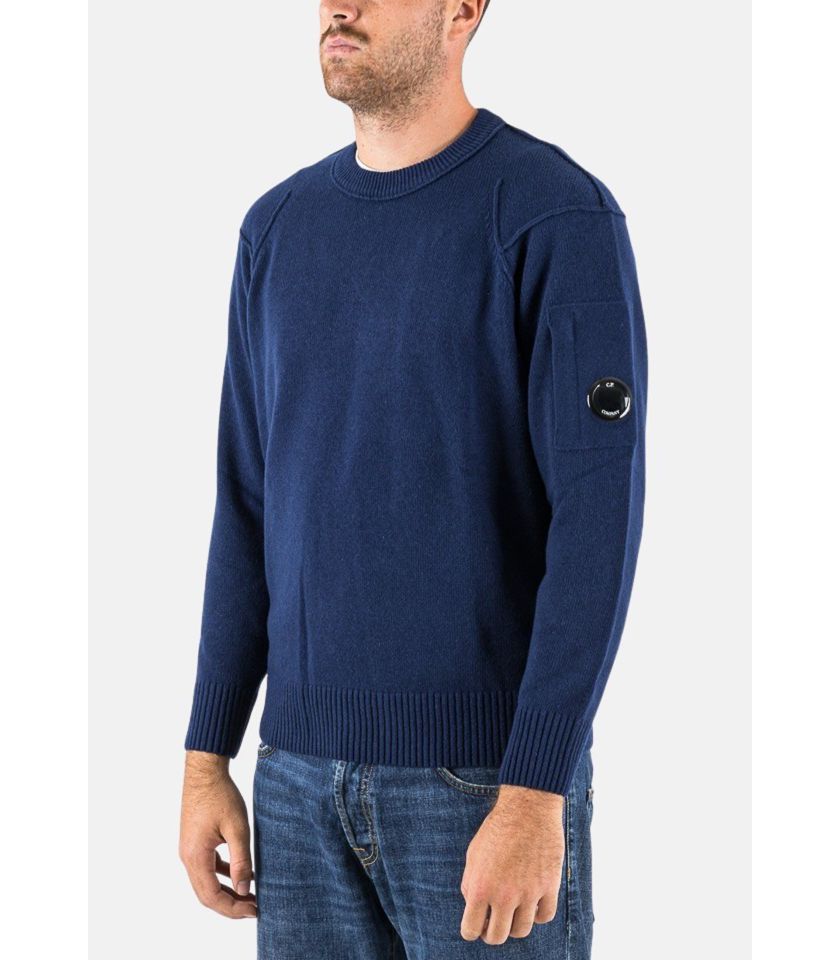 LAMBSWOOL GRS CREW NECK KNIT