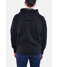 DIAGONAL RAISED FLEECE ZIPPED HOODED SWEATSHIRT