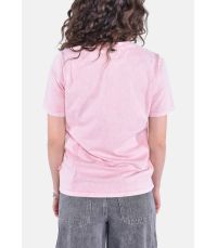 T-shirt corta in cotone tinto in capo con borchie