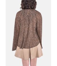 CHEETAH V NECK TOP