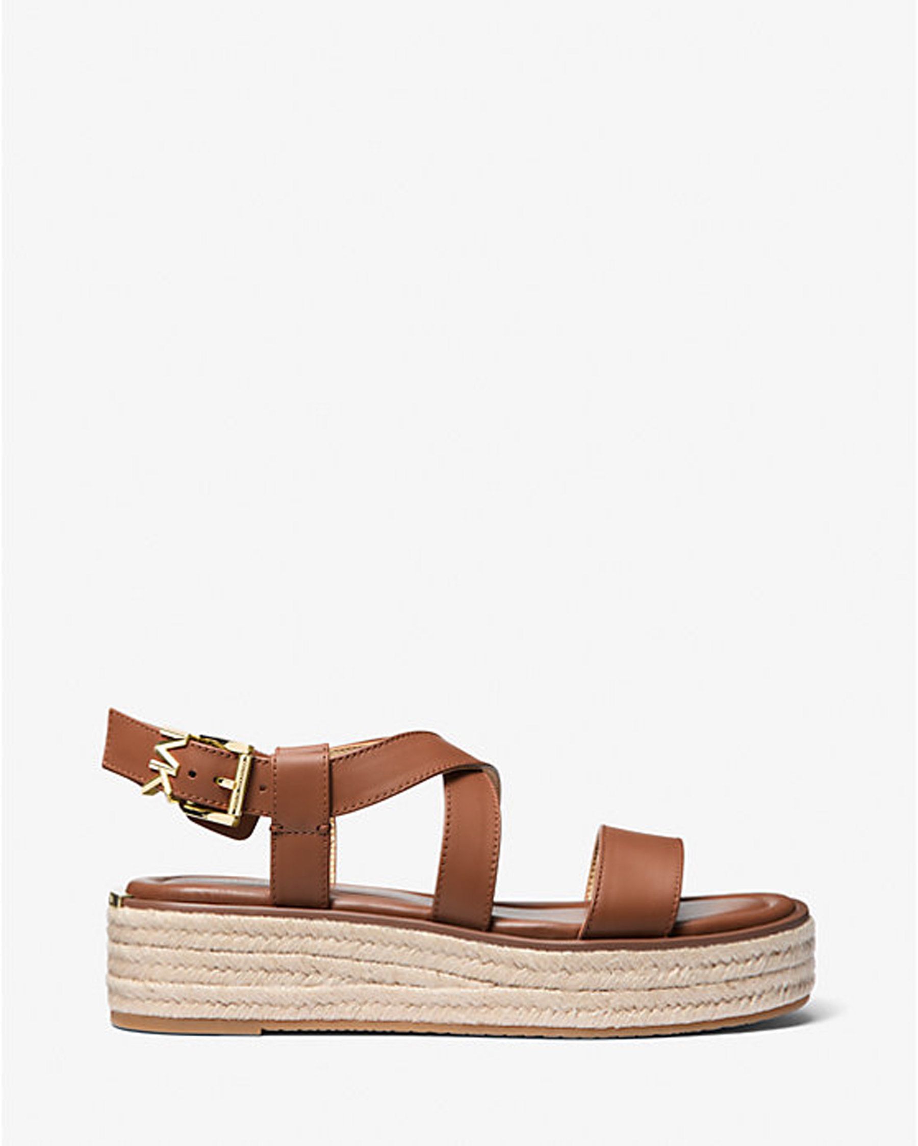 Sandalo stile espadrilla Lynne in pelle con plateau