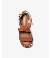 Sandalo stile espadrilla Lynne in pelle con plateau