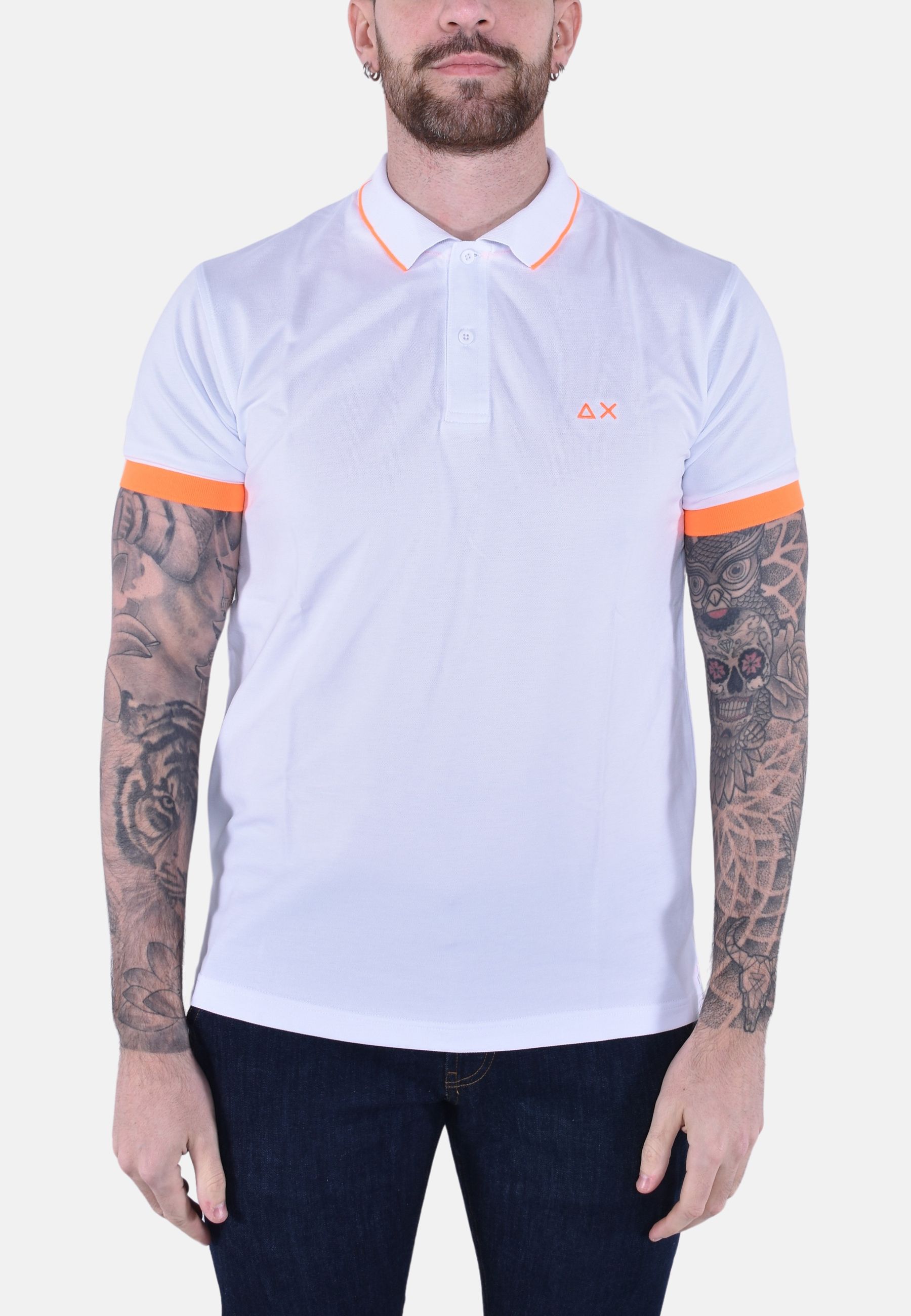 POLO SMALL STRIPE FLUO SHORT SLEEVES