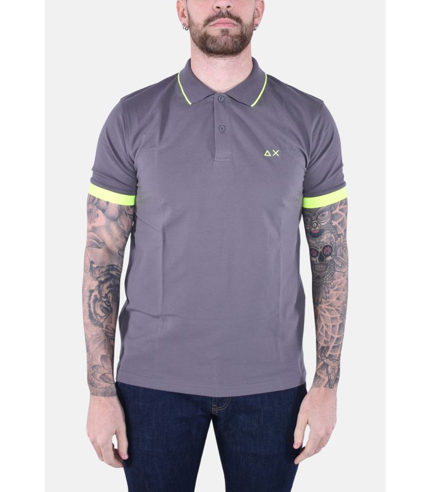 POLO SMALL STRIPE FLUO SHORT SLEEVES