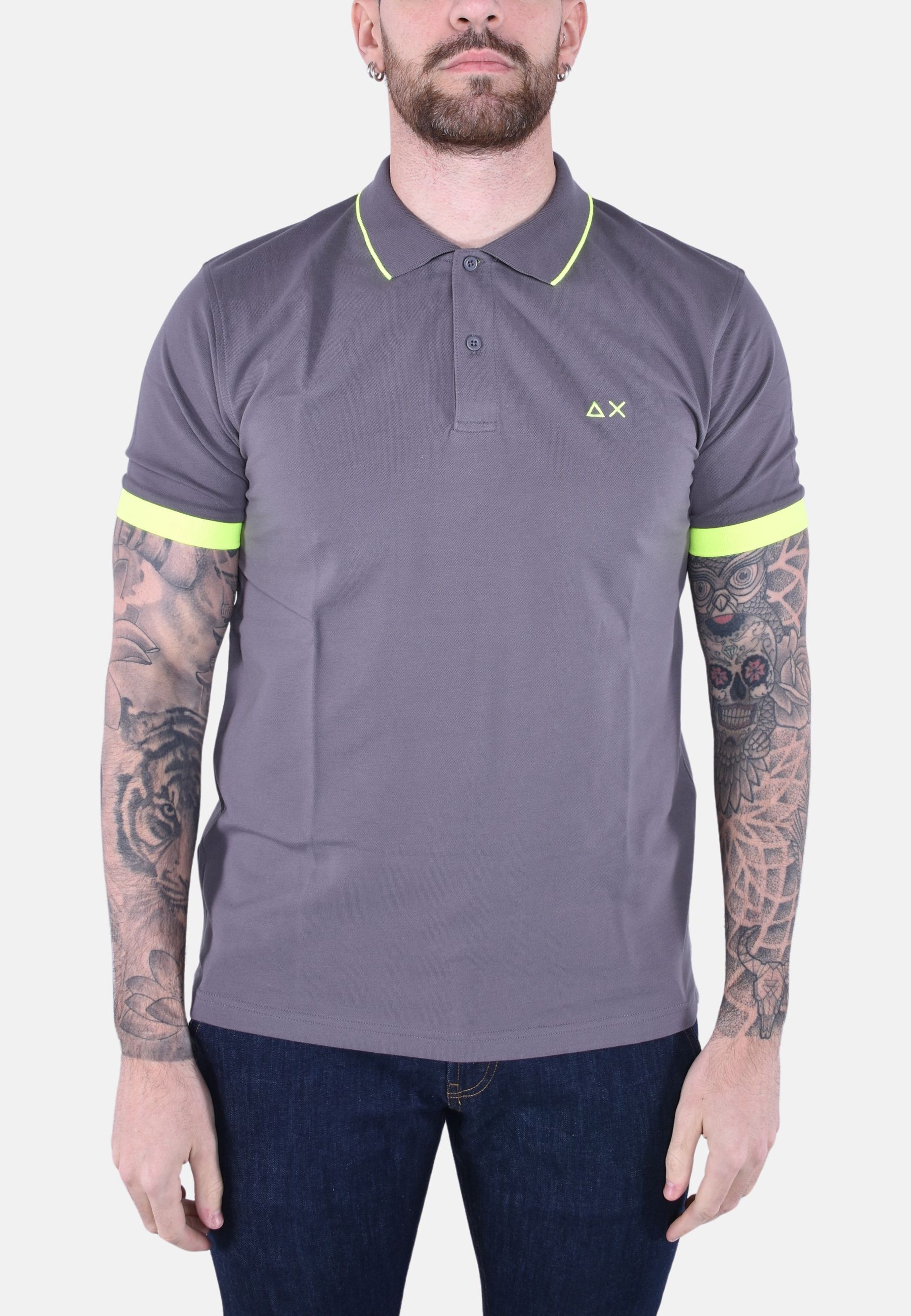 POLO SMALL STRIPE FLUO SHORT SLEEVES