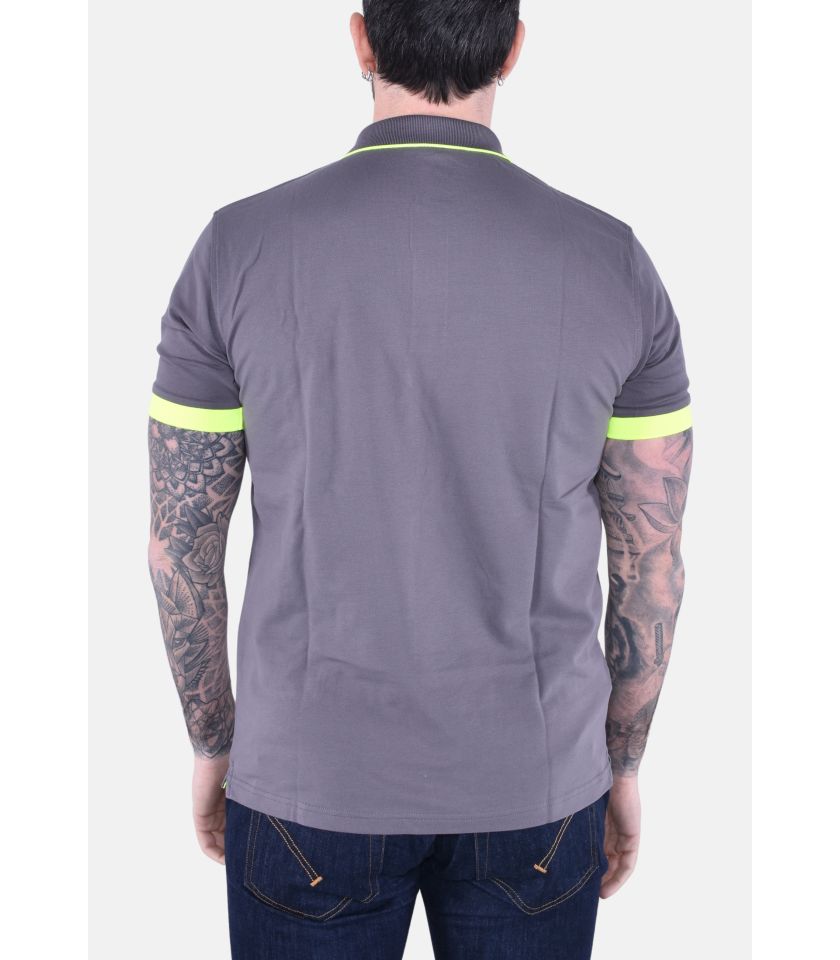 POLO SMALL STRIPE FLUO SHORT SLEEVES