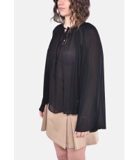 Blusa con scollo a V in georgette