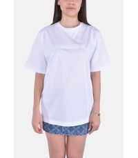 T-shirt in cotone con logo in rilievo