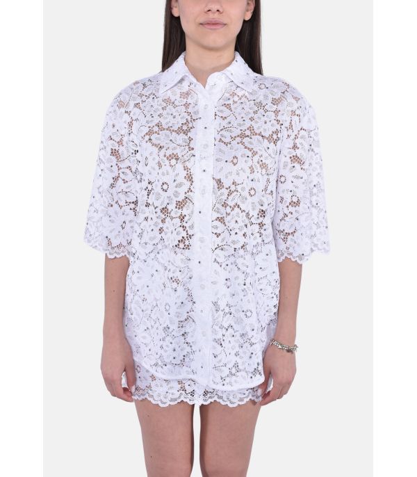 Camicia in pizzo floreale...