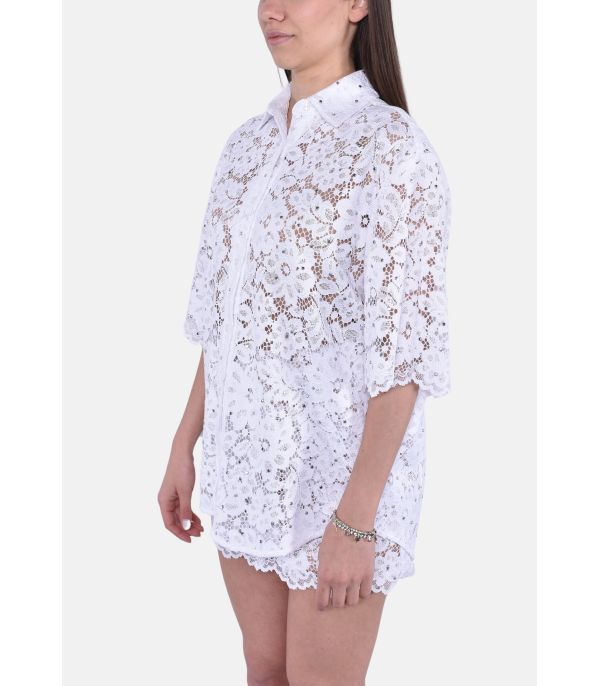 Camicia in pizzo floreale...