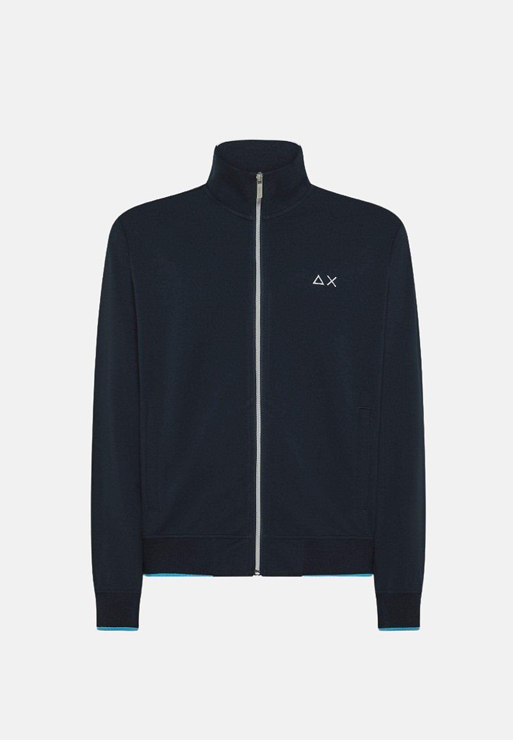 TRACK ZIP PIQUET SMALL STRIPES FLEECE