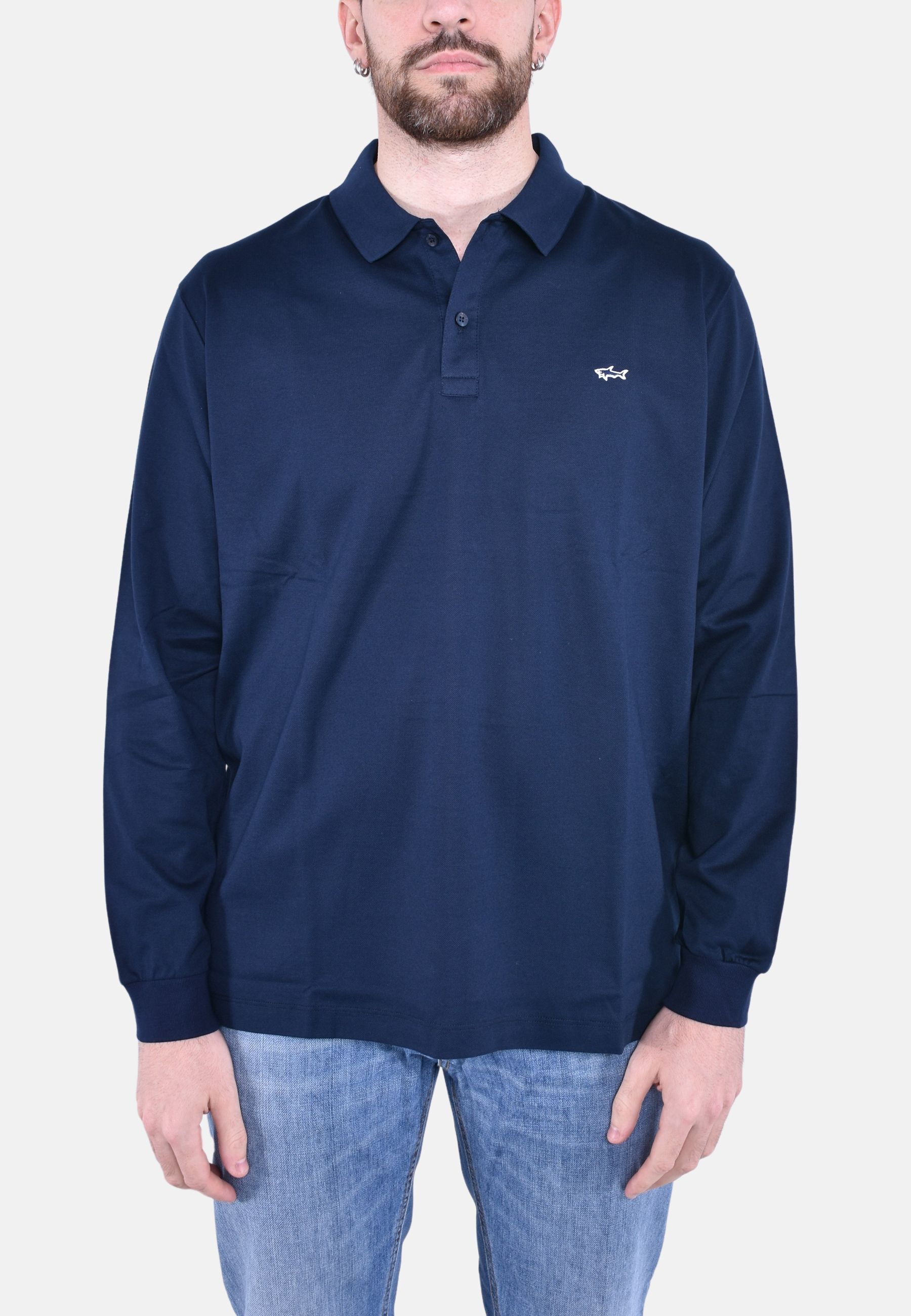 POLO MANICA LUNGA IN COTONE DOUBLE PIQUE