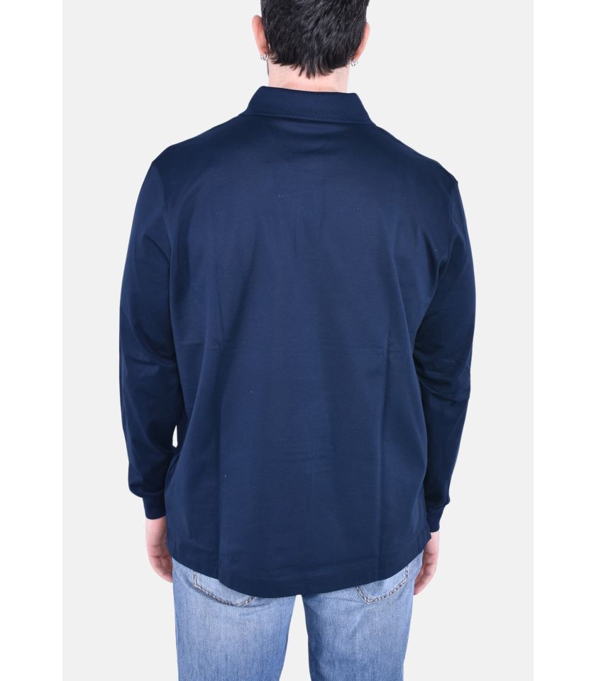 POLO MANICA LUNGA IN COTONE DOUBLE PIQUE