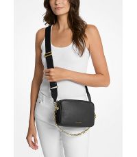 Camera bag a tracolla Bryant media in pelle martellata