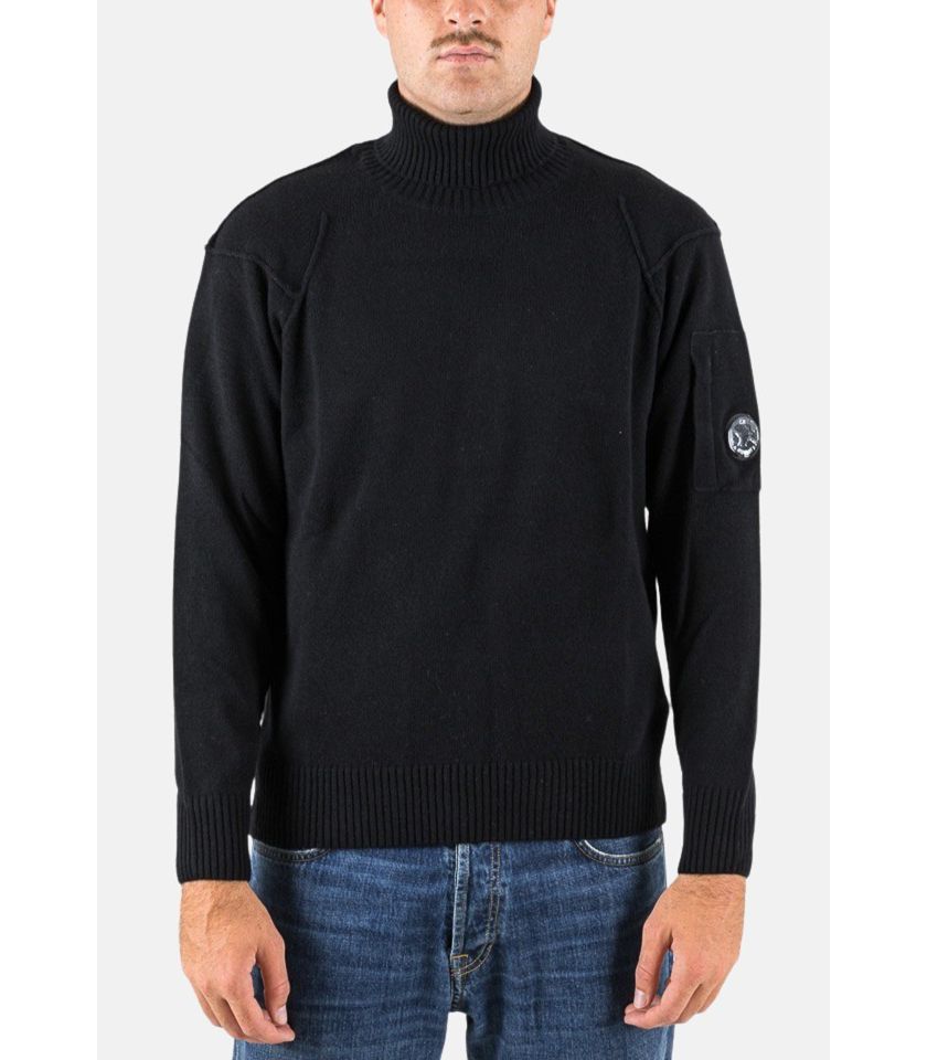LAMBSWOOL GRS ROLL NECK KNIT