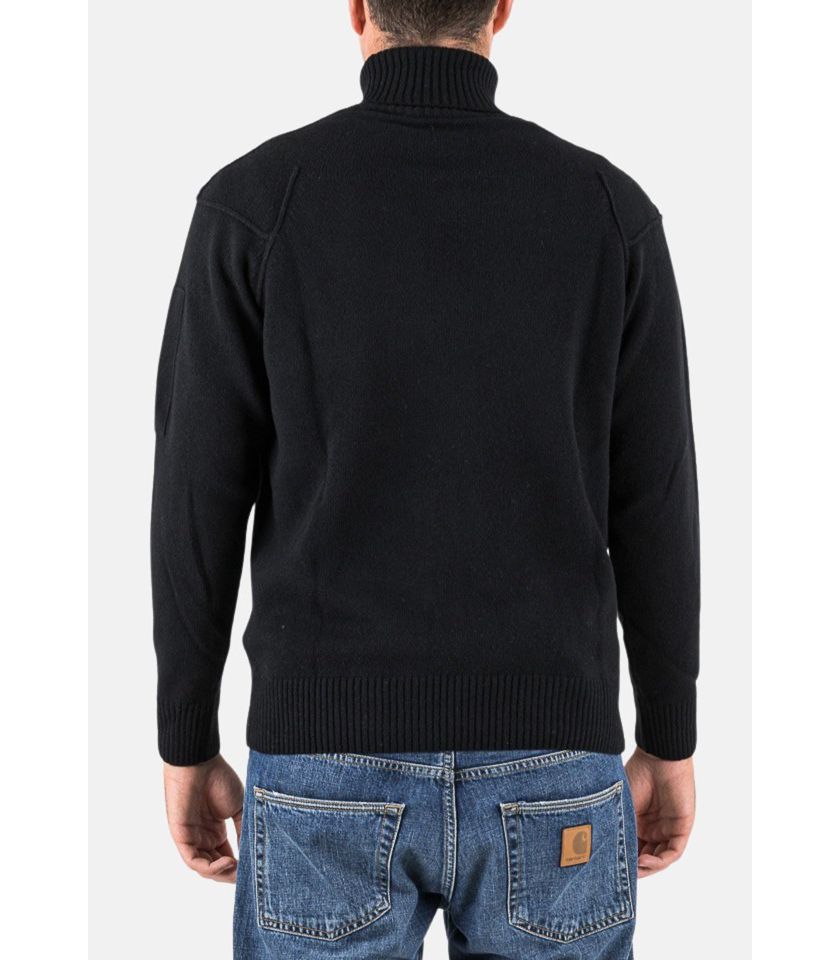 LAMBSWOOL GRS ROLL NECK KNIT